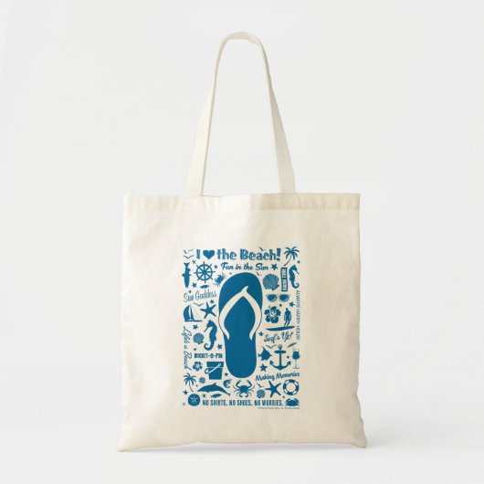 Summer Flip Flop Pattern Tote Bag (Voorkant)
