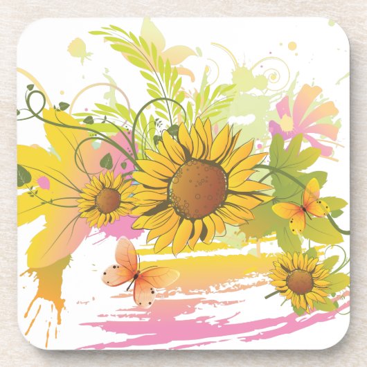 Summer Floral 1A Onderzetter (Voorkant)