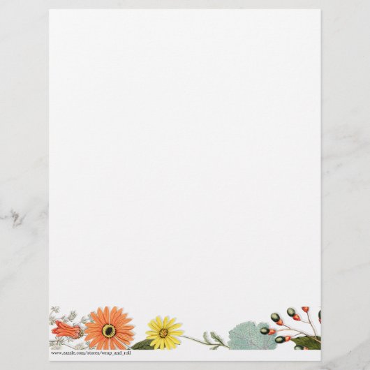 Summer Floral - Aangepast Briefhoofd (Achterkant)