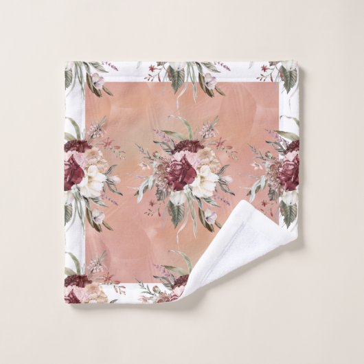 Summer Floral  Bath Towel Set Bad Handdoek (Wasdoekje)