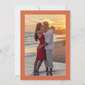 Summer floral Bridal Shower with Photo Orange Kaart (Achterkant)