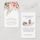 Summer Floral | Bronze en koraalroze Visitekaartje (Voorkant / Achterkant)