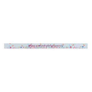 Summer Floral Butterfly Ribbon Grosgrain Lint