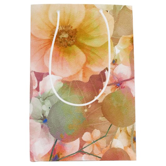 Summer Floral Design Medium Cadeauzakje (Voorkant)