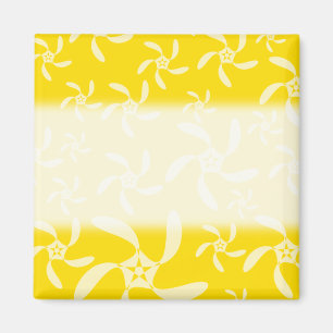 Summer Floral Design. Zonnig Geel. Magneet