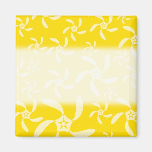 Summer Floral Design. Zonnig Geel. Magneet (Voorkant)