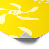 Summer Floral Design. Zonnig Geel. Poster (Hoek)