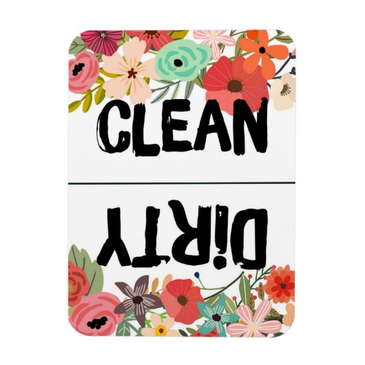 Summer Floral Dishwasher Magnet Magneet (Verticaal)