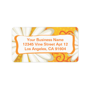 Summer Floral Dotted Tribal Daisy Tattoo Pattern Etiket