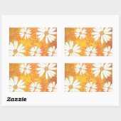 Summer Floral Dotted Tribal Daisy Tattoo Pattern Rechthoekige Sticker (Vel)