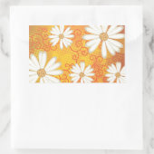 Summer Floral Dotted Tribal Daisy Tattoo Pattern Rechthoekige Sticker (Tas)
