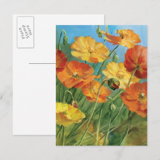 Summer Floral Field Briefkaart (Voorkant / Achterkant)