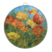 Summer Floral Field Dartbord (Voorkant)