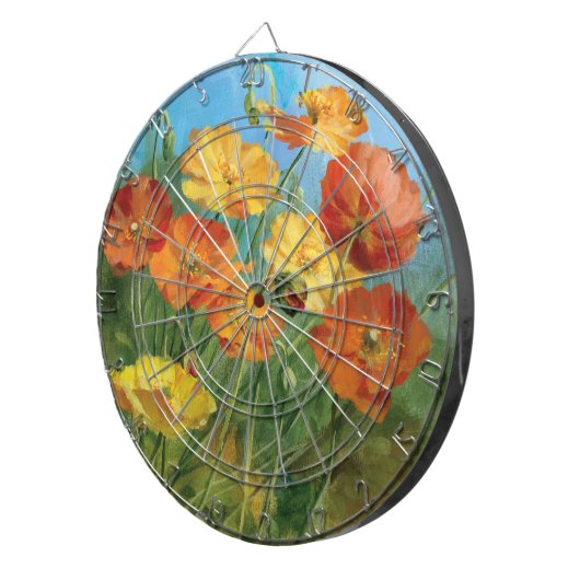 Summer Floral Field Dartbord (Voorkant Rechts)