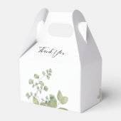 Summer Floral Green Foliage Wedding Bedankdoosjes (Achterkant)