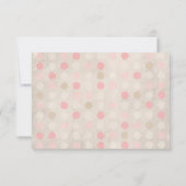 Summer Floral Heart in Pink and Green Wedding RSVP (Achterkant)