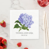 Summer Floral Hydrangea Wedding Cocktail Napkins Servet (Insitu)