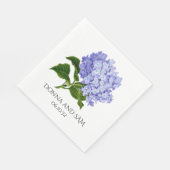 Summer Floral Hydrangea Wedding Cocktail Napkins Servet (Hoek)