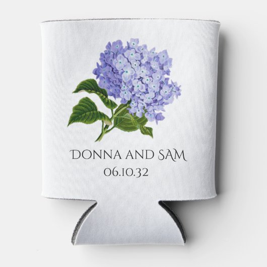 Summer Floral Hydrangea Wedding Koelbox Favors Blikjeskoeler (Voorkant)