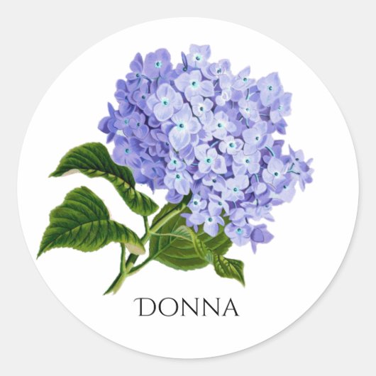 Summer Floral Hyrdangea Sticker Envelope Seal (Voorkant)