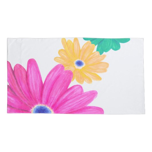 Summer Floral Kussensloop (Achterkant-Links)