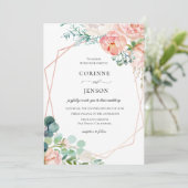 Summer Floral Lijst Weddenschap Kaart (Staand voorkant)