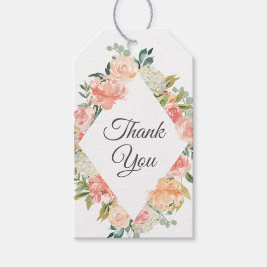 Summer Floral Medley Dank je wel Cadeaulabel (Voorkant)