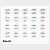 Summer Floral Mint Green Wedding Ronde Sticker (Vel)