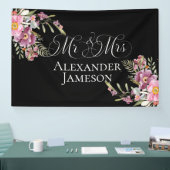 Summer Floral Mr & Mrs Wedding Banner (Beurs)