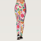 Summer Floral Paisley Pattern Leggings (Achterkant)