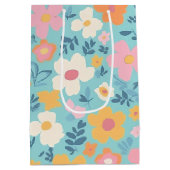 Summer Floral Print Medium Cadeauzakje (Achterkant)