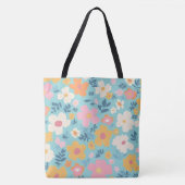 Summer Floral Print Tote Bag (Voorkant)