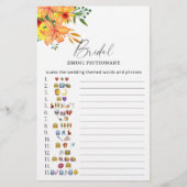 Summer floral vrijgezellenfeest emoji pictionary g (Voorkant)