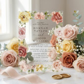 Summer Floral Wedding Acryl Uitnodigingen