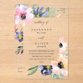 Summer Floral Wedding Invitation Acryl Uitnodigingen (Voorkant)