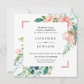 Summer Floral Wedding Invitation Kaart (Voorkant)