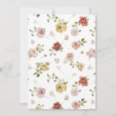 Summer Floral Wedding Kaart (Achterkant)