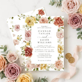 Summer Floral Wedding Kaart
