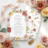 Summer Floral Wedding Kaart