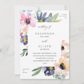 Summer Floral Wedding Kaart (Voorkant)