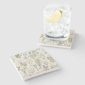 Summer Floral Wildflower Stenen Onderzetter (Zijkant)