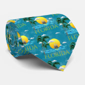 Summer Florida Sailboot Sunset Beach Coastal Stropdas (Opgerold)