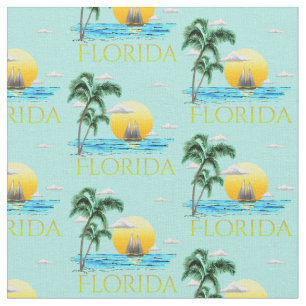 Summer Florida Sailboot Sunset Coastal Beach Stof