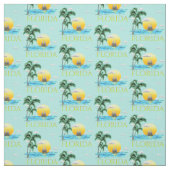 Summer Florida Sailboot Sunset Coastal Beach Stof (Swatch)