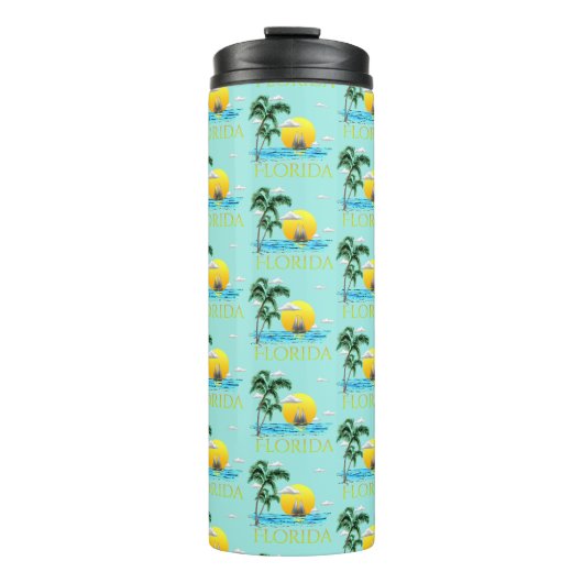Summer Florida Sailboot Sunset Coastal Beach Thermosbeker (Voorkant)