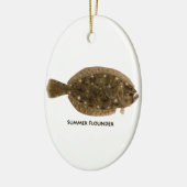 Summer Flounder Keramisch Ornament (Links)