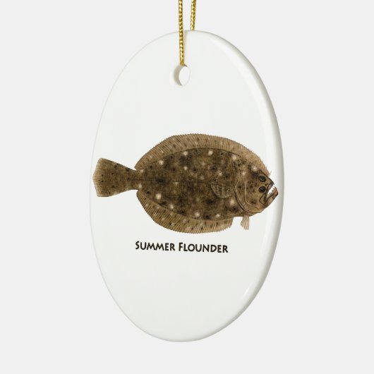 Summer Flounder Keramisch Ornament (Links)