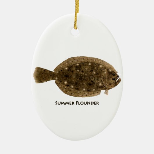 Summer Flounder Keramisch Ornament (Voorkant)