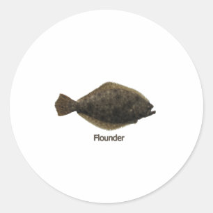 Summer Flounder (titel) Ronde Sticker