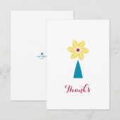 Summer Flower Bedankkaart (Voorkant / Achterkant)